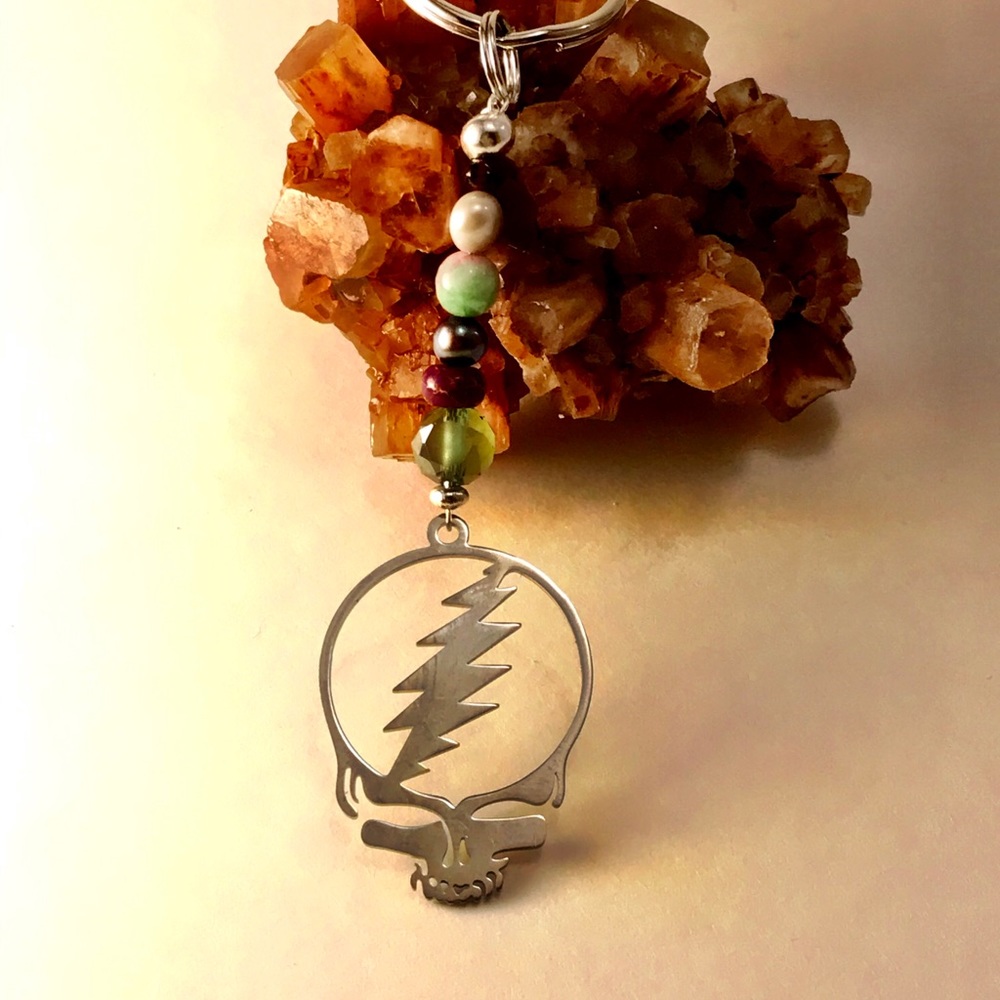 Grateful Dead Beaded Hand Made Keychain